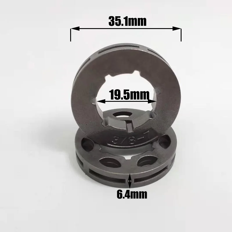 2 pezzi pignone frizione cerchio 3/8-7T 19mm per Stihl MS360 MS310 Husqvarna 154 254 50 51 55 motosega 18720 parti di ricambio