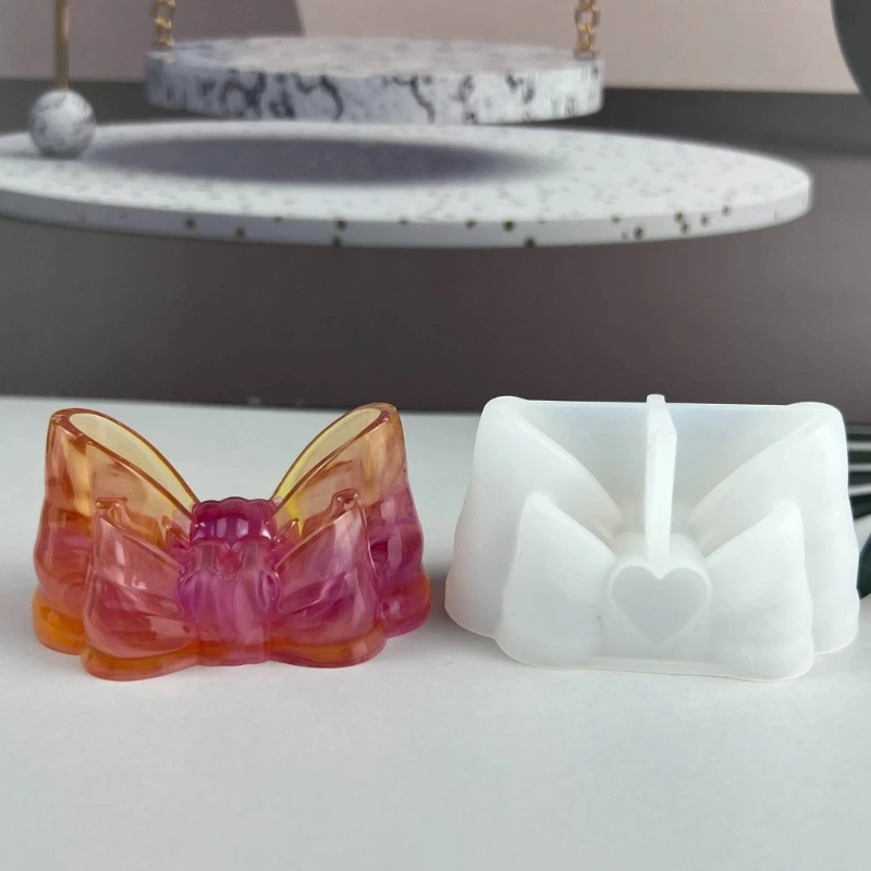 

Double Bowknot Box Silicone Molds DIY Desktop Decoration Mold Epoxy Resin Mold Dropship