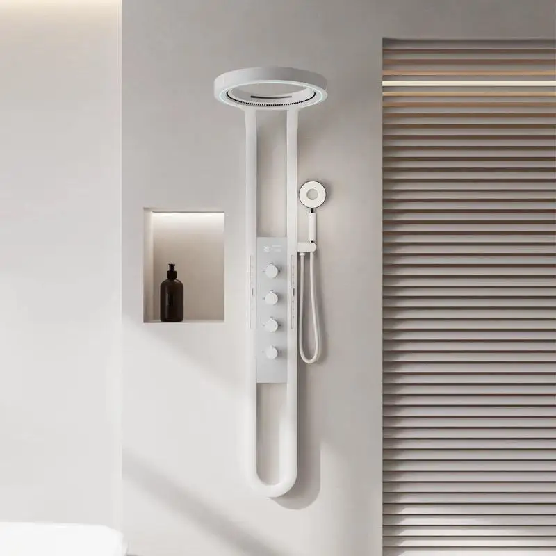 Hotel-Grade Waterfall Shower Set – Features Electric Faucet, Ceramic Cartridge, and Gentle Massage Spray Function