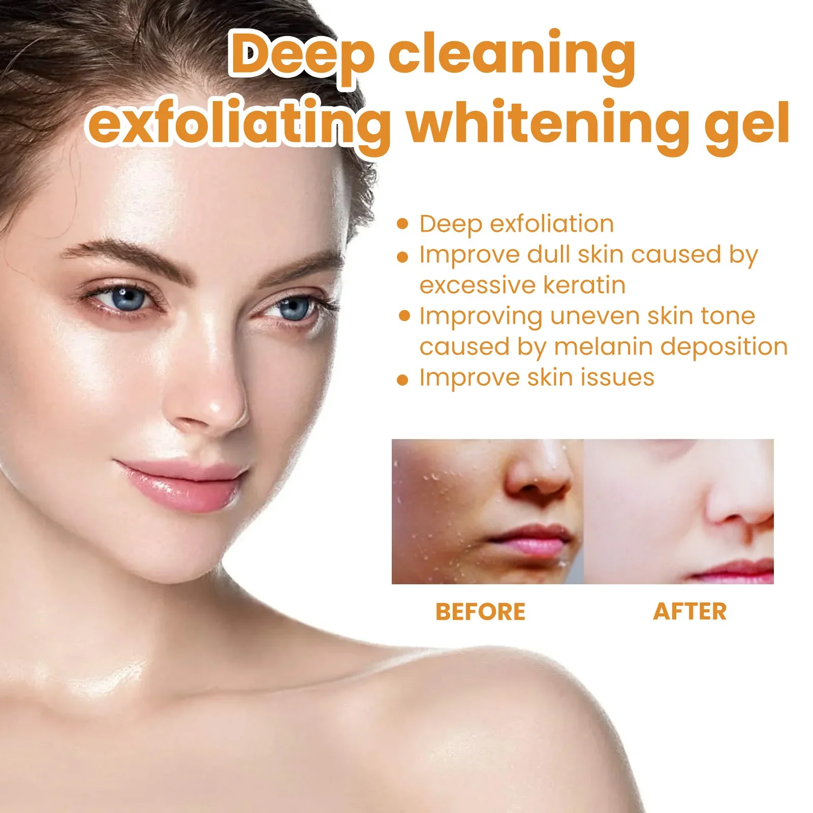 Gel Exfoliante para la piel blanca, cuidado de la salud y la belleza, limpiador de queratina, nutritivo