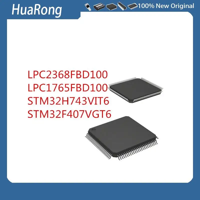 2PCS/LOT    LPC2368FBD100    LPC2368FBD100K      LPC1765FBD100   STM32H743VIT6      STM32F407VGT6   LQFP100