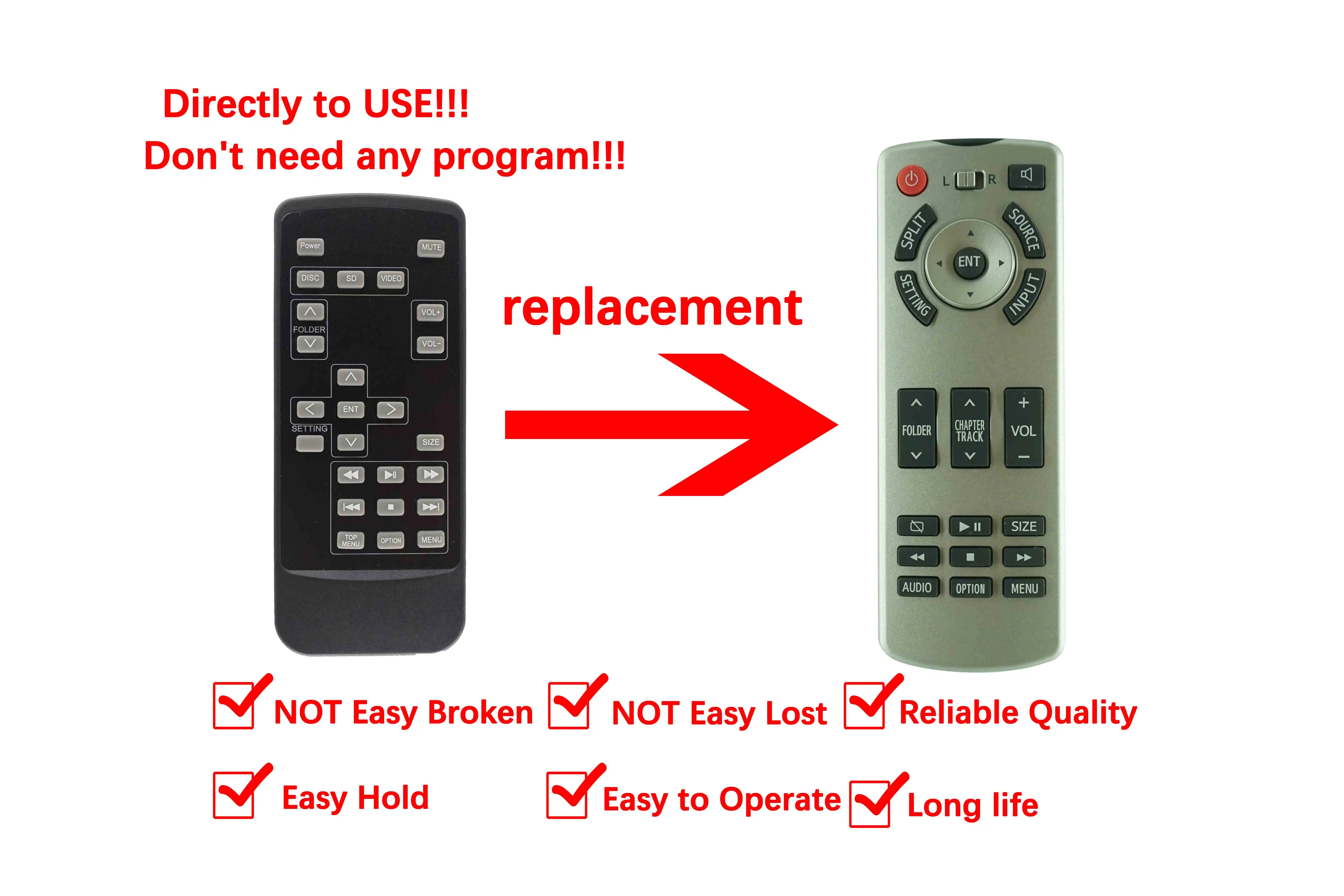 

Пульт дистанционного управления для Toyota Land Cruiser 86170-60110 и 2013-2019 Toyota Sequoia Rear Video DVD Entertainment System 2013-2015 гг.