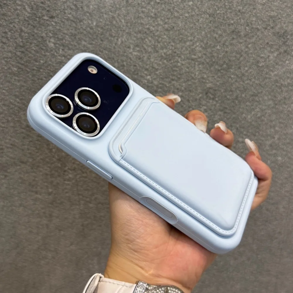 Flüssiges Silikon Magnetisch für MagSafe Brieftaschen-Slot-Kartenhalter-Hülle für iPhone 18 17 Air 16 15 14 13 12 Pro Max Weiche Stoßfänger-Abdeckung – Detail 10