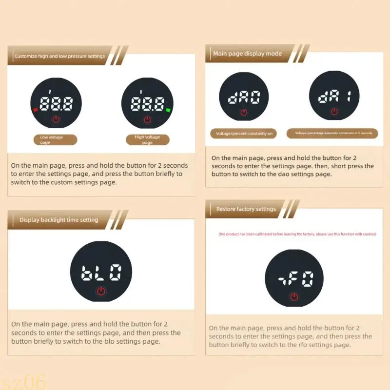 Q2Q4 Professional Battery Power Monitoring For 12V 24V Systems LED Digital Interfaces
