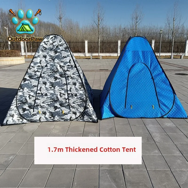 Thiened Cotton Ice Fiing Cam Tent Windproof Warm Auatic f Bot Winter Fiing Cam Gear Pyrd Tent