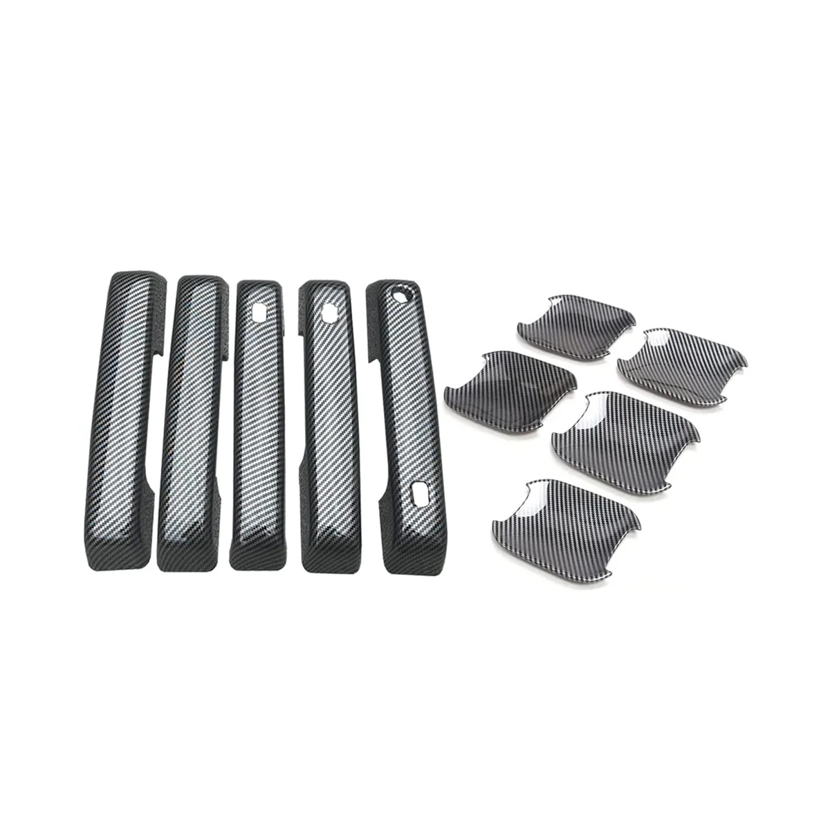 

Car Door Handle Cover Inserts+Door Bowl Cover Kit for 2021 2022 2023 4 Door Accessories ,ABS Carbon