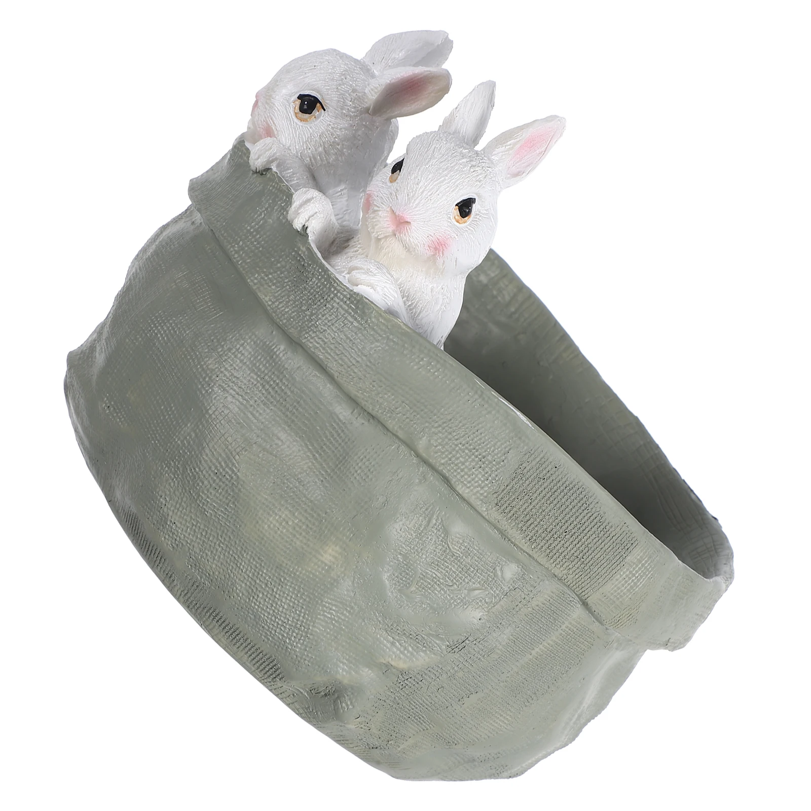 

Resin Rabbit Pot for Resin Easter Flower Pot Succulents Desk Decor Small Flower Pots Plants Easter Gift