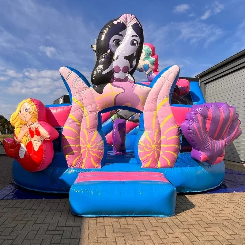 Wholesale Price Jumping Bounce Houses Mermaid Inflatable Bouncer and Slide Kids Bouncy Castle Inflatables for Parties