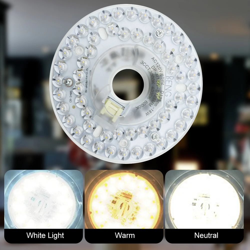 

3,9/4,9/6,2 дюйма, 15/18/24 Вт, комплект для модернизации потолочного вентилятора, 110/120 В, сменная панель потолочного вентилятора, подвесной светильник, круглая панель