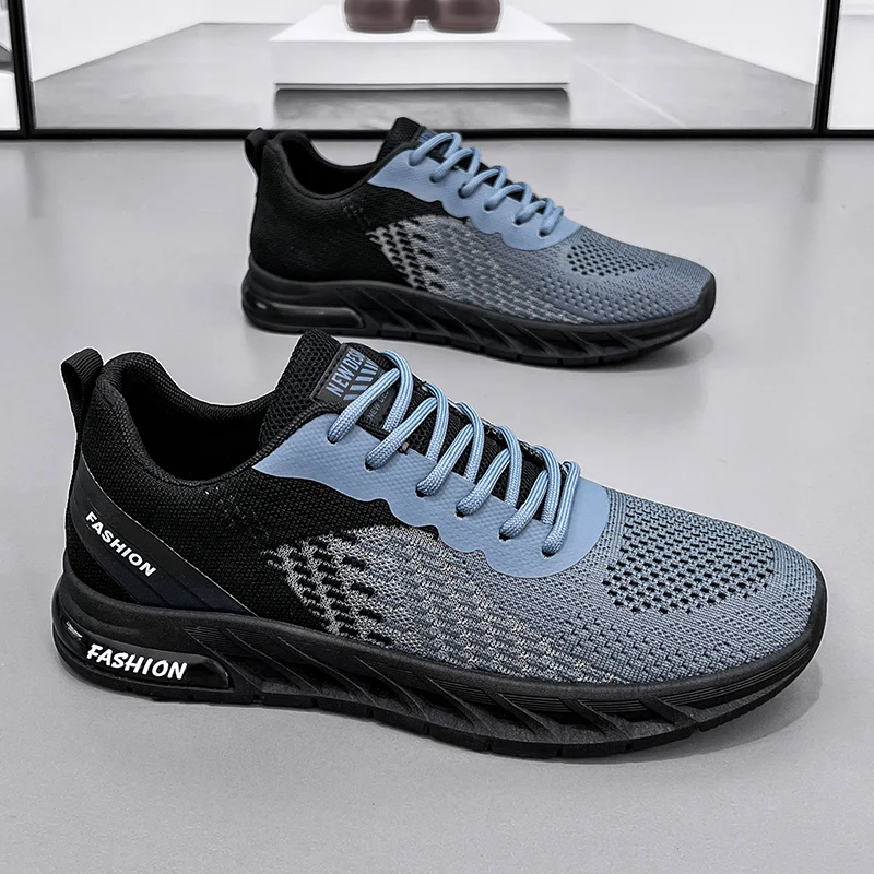 Męskie buty do biegania Oddychające siateczkowe trampki Modne lekkie buty w dużych rozmiarach Casual Gym Athletic Trainers Jogging Tennis Shoes