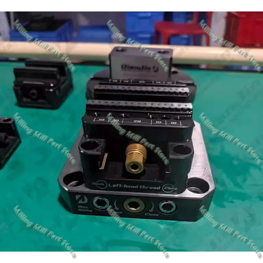 4-5 Axis Fixture Self-centering Vise Positive Paired with Zero Point Quick Change Four Axis L-block Bridge Board DJ-6080H-R