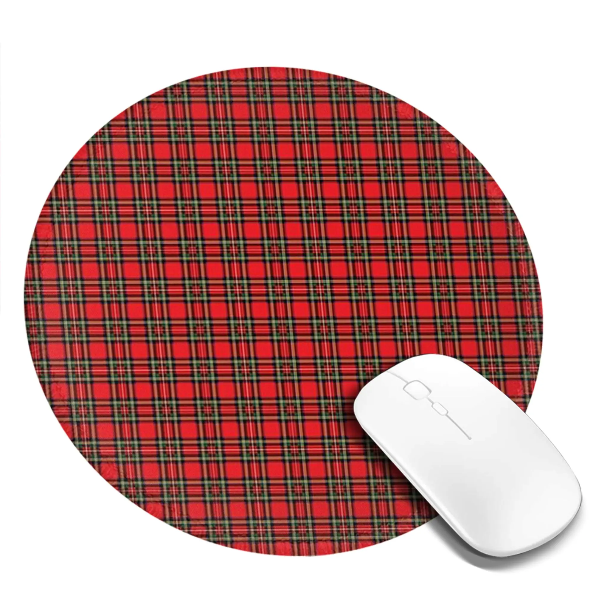 Traditional Red Royal Stewart Scottish Tartan Mouse Pad Computer Keyboard Mouse Mat Gaming PC Laptop Desk Mat Office Table Mats