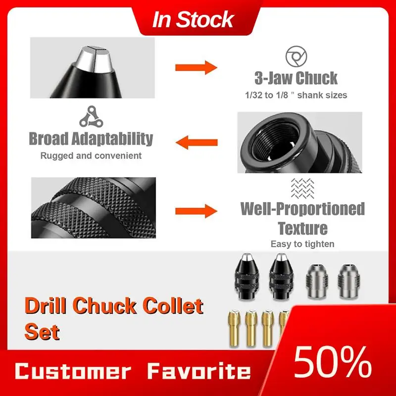 AT03 Top Drill Chuck Collet Set For Dremel, 16PCS 0.8-3.2Mm Replacement 4486 Drill Keyless Bit Chuck Shank Quick Change Adapter