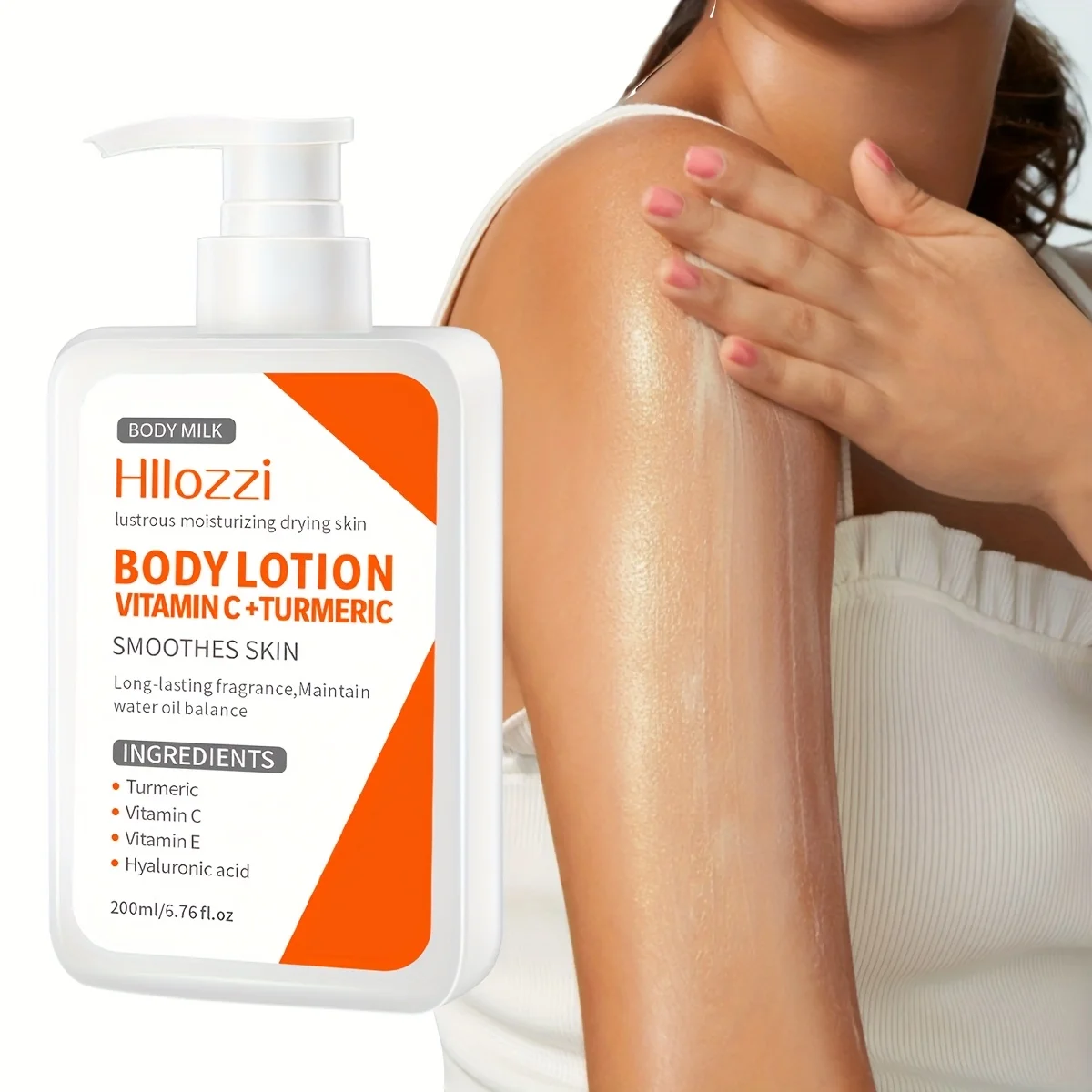 

Лосьон для тела куркумы объемом 6,76 жидких унции содержит витамин Е, витамин С и гиалуроновой кислотой. Можно пополнить воду, увлажняет, отбеливать.