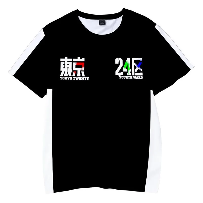 Anime Print Tokyo Twenty Fourth Ward 3d T-shirt Men Women T Shirts Tops Casual O-neck Short Sleeve Boys Girls T-shirts Tee Shirt