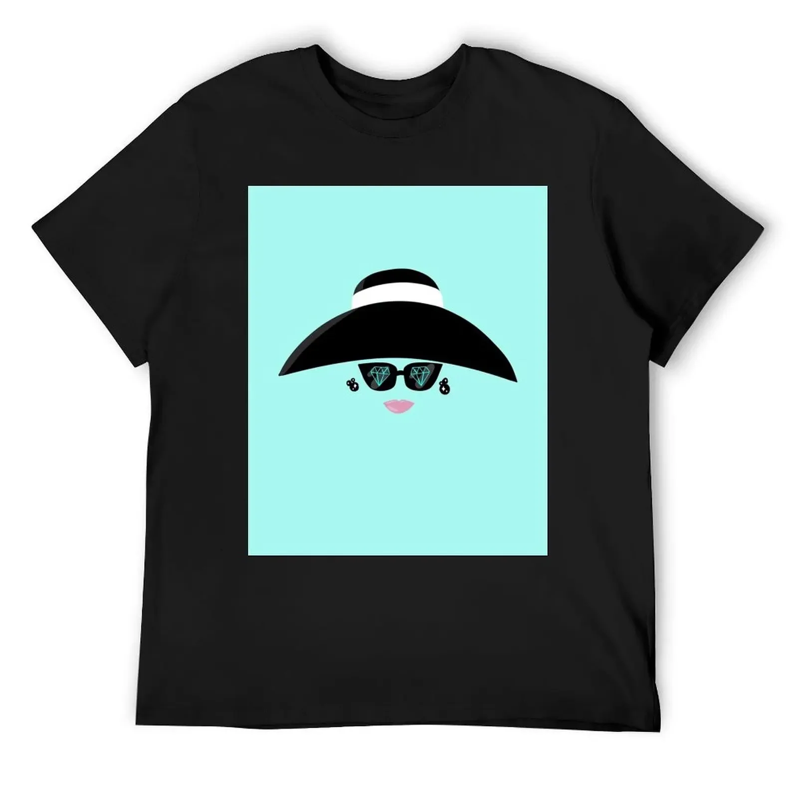 Holly Golightly Big Hat T-Shirt custom t shirt quick-drying summer tops sweat mens graphic t-shirts funny