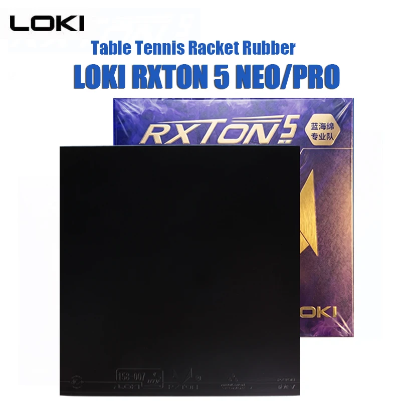 LOKI RXTON 5 PRO/NEO Table Tennis Rubber for Racket Sticky Ping Pong Rubber with High Density Sponge RXTON 5 NEO/PRO