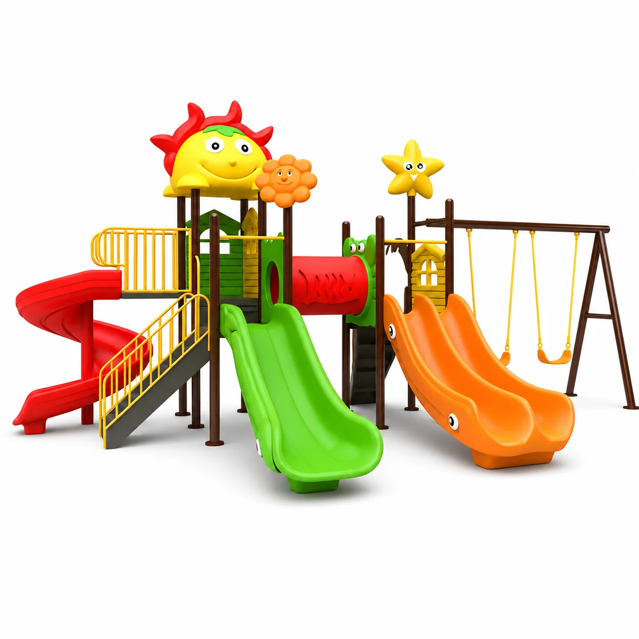 Kids Outdoor Jungle Gym With Slide - 2026 Gran Oferta: Sets de Juego