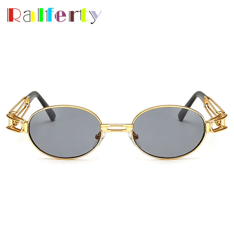 Ralferty Retro małe okrągłe okulary przeciwsłoneczne mężczyźni mężczyzna w stylu Vintage Steampunk okulary kobiety Hip Hop złote okulary okulary UV400 luneta — zdjęcie 3