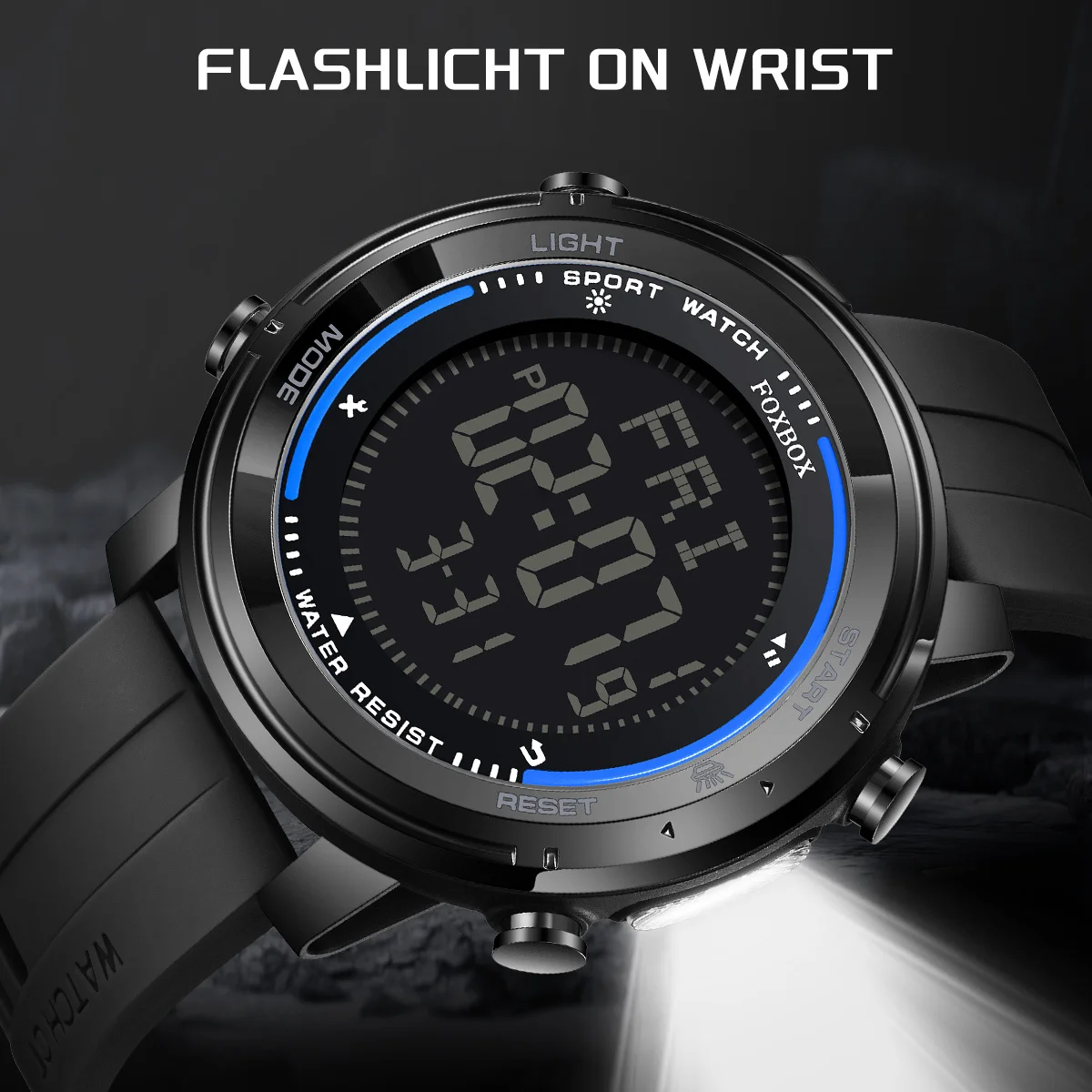 Moda silicone relógios digitais led calendário luminoso esportes relógio masculino lanterna à prova dwaterproof água cronógrafo relógios eletrônicos