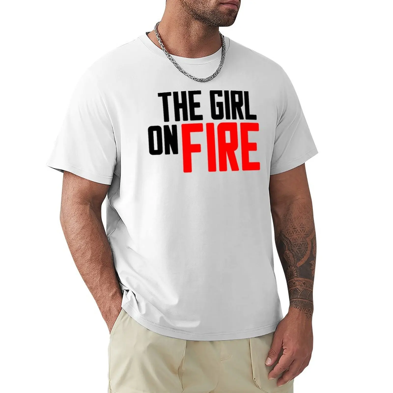 

The Girl on Fire T-Shirt customizeds heavyweights plus sizes sweat shirts, men