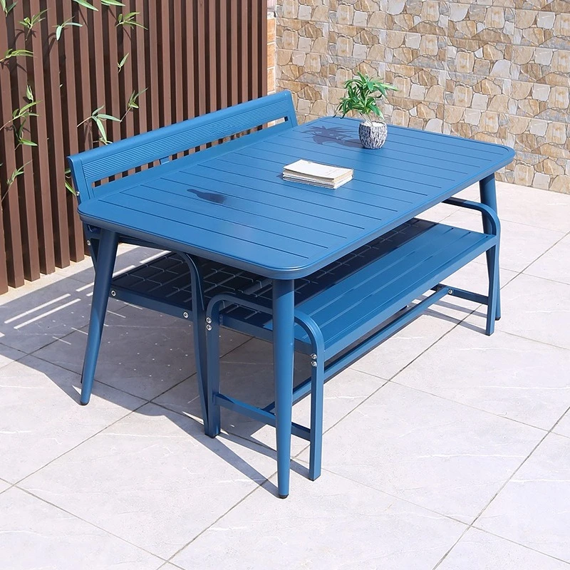 Outdoor tables and chairs Color waterproof and sunscreen Commercial street Cafe Balcony Garden Outdoor leisure tables and chairs