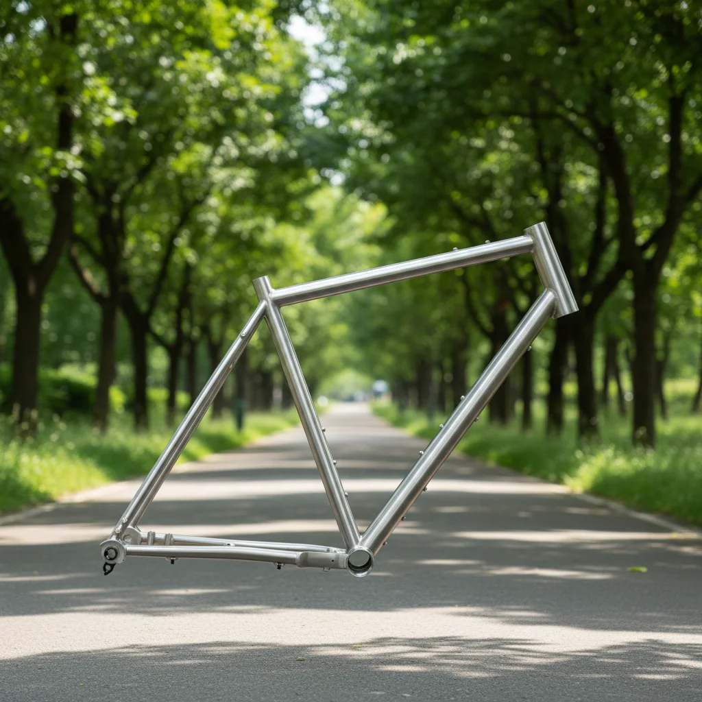 650B*61c Tyre Custom Titanium Gravel Bicycle Frame With External Routing