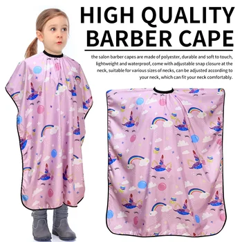 Cute Kids Hairdressing Cape Children Cartoon Pattern Hair Cut Cape Barbershop Haircut Styling Gown Hairdresser Cloth