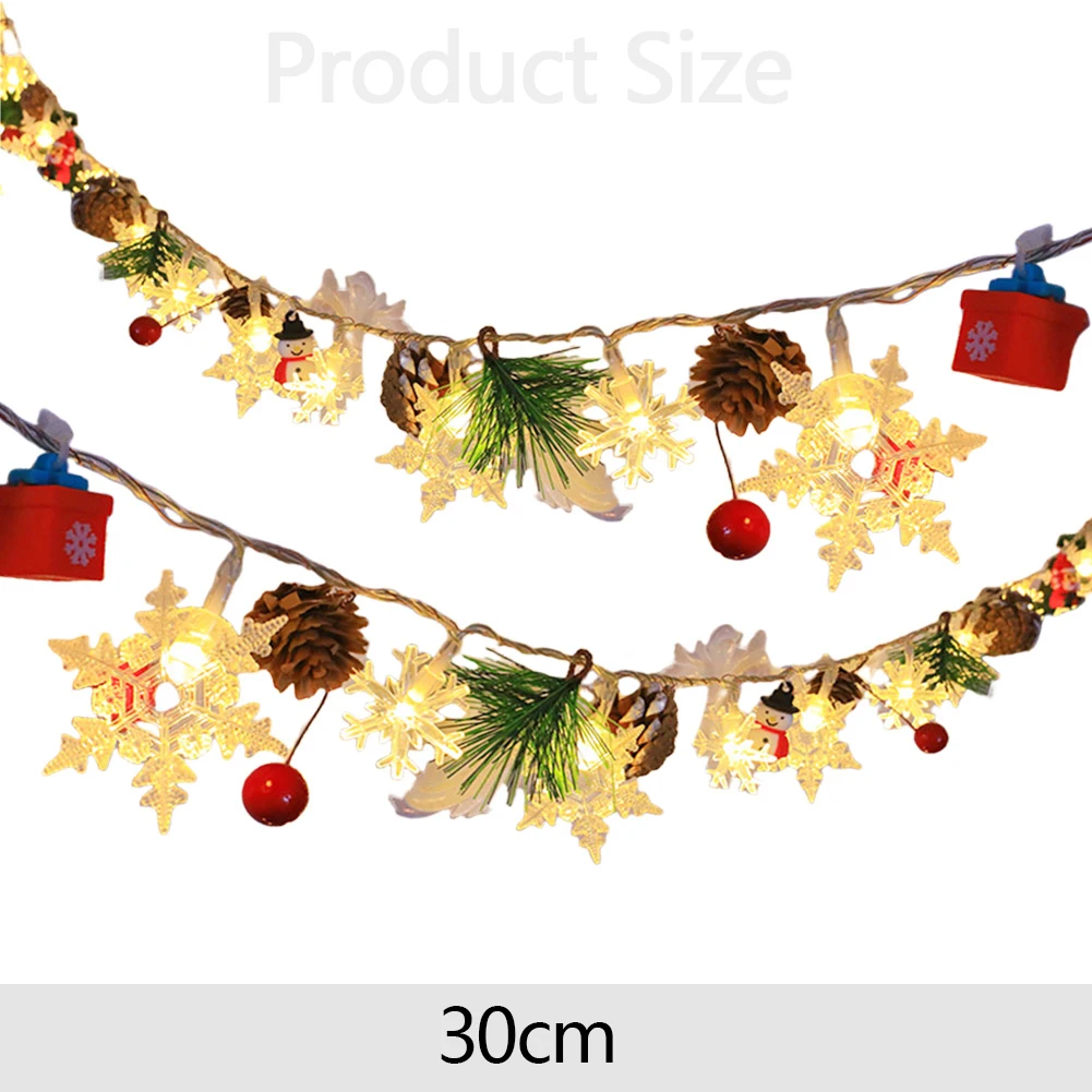 3M 30 LED سلسلة أضواء الجنية بطارية تعمل عيد الميلاد جارلاند أضواء الديكور أضواء عيد الميلاد للمنزل الموقد رف ديكور
