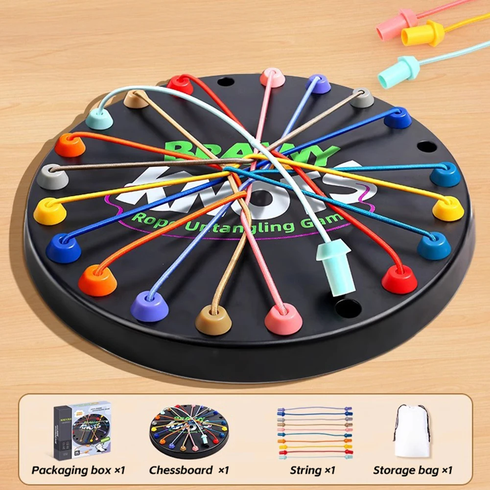 Puzzle à cordes torsadées, entraînement à la pensée logique, jeu d'enchevêtrement, jeux de fête en famille, jouet d'interaction Parent-enfant, jouet de résolution de problèmes