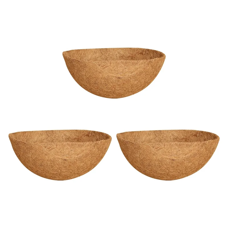 

A21I-Hanging Basket Liner,Round Planter Liner For Hanging Basket,Coconut Fiber Liners For Hanging Baskets Plant Flower