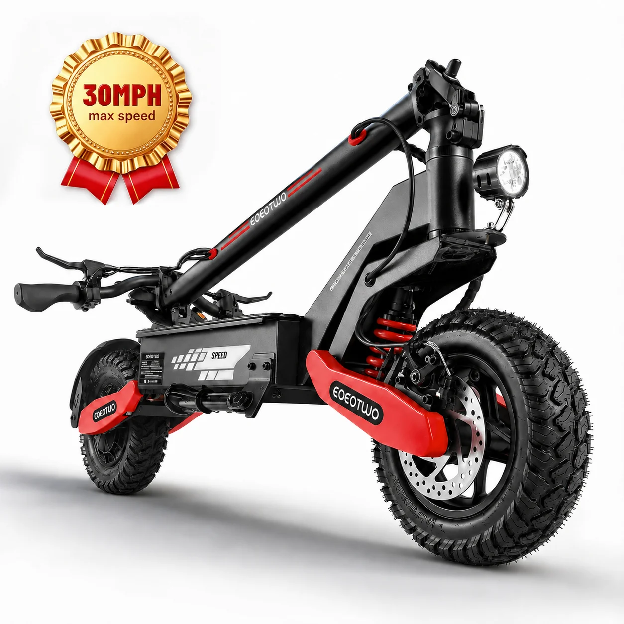 

EOEOTWO GT06 Electric Scooter,1200W Motor,40/20Miles Range&30mph,11'' Off Road Tires,Dual Suspension E-Scooter+1 Year Warranty