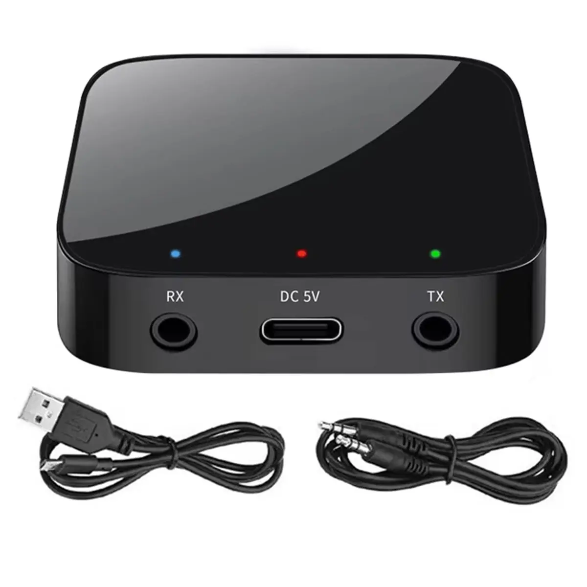 Bluetooth 6.0 Audio Receiver Transmitter 3.5mm AUX with Mic HIFI Stereo Wireless Adapters for Car Speaker Aircraft