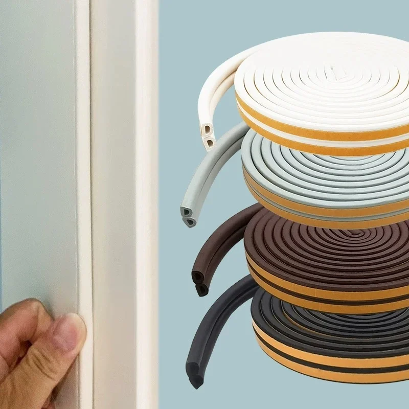 

3M/6M Self-Adhesive Door And Window Sealing Strip Glass Window Anti-Collision Rubber Strip Dustproof Foam Sound Insulation Strip