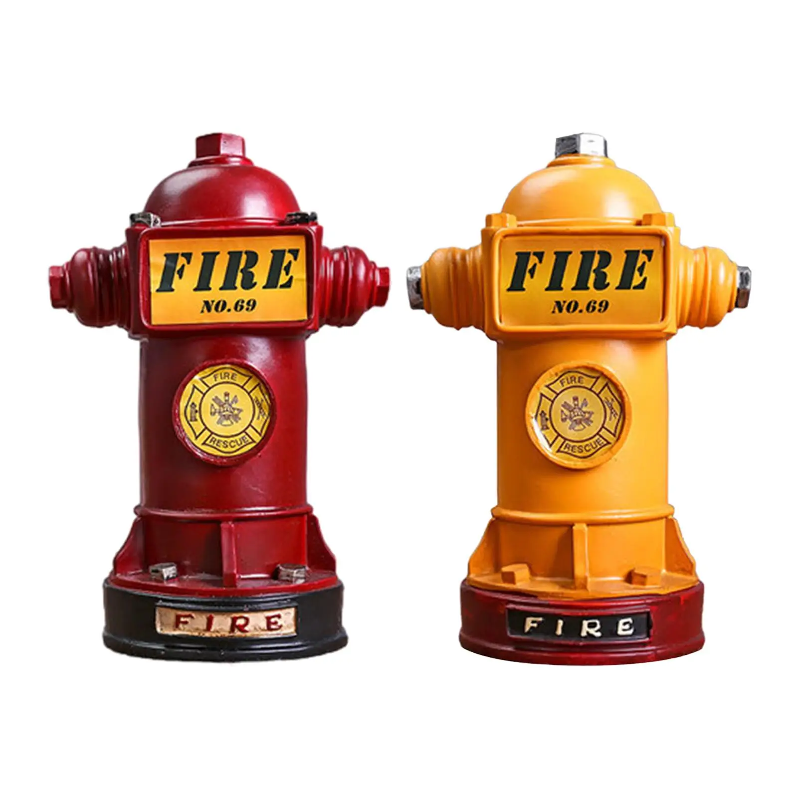 Fire Hydrant Ornaments Home Furnishings Student Gifts Resin Retro Piggy Bank for Birthday Bedroom Home Decor Living Room Child