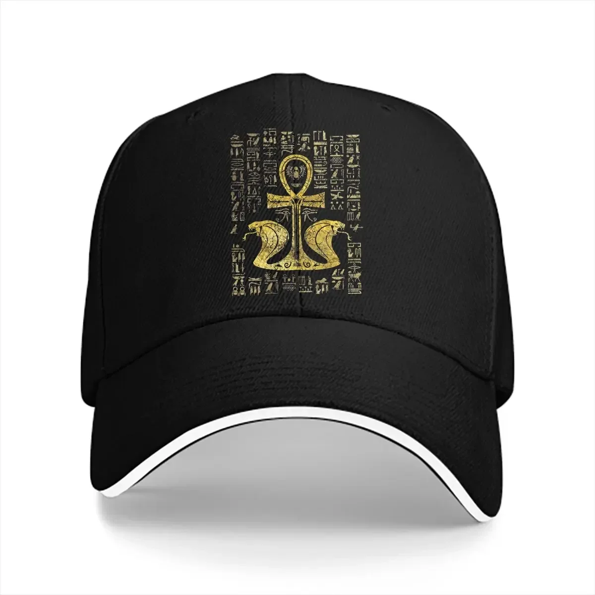 Pure Color Dad Hats Cross Ankh With Uraeus The Men's Hat Sun Visor Baseball Caps Egyptian Ancient Egypt Peaked Cap