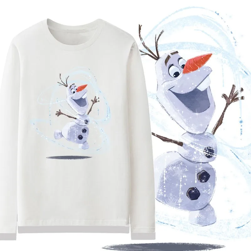 

Disney Frozen Joint T-shirt Long Sleeve Girl Princess Elsa Around Loose Foreign Style Pure Cotton Clothes