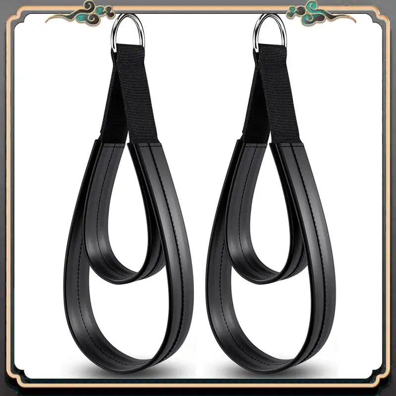 

B11A-2PCS Комплект ремней для пилатеса Набор ремней с двойной петлей для пилатеса для реформатора, ремни с D-образным кольцом для фитнеса с двойной петлей с мягкой подкладкой