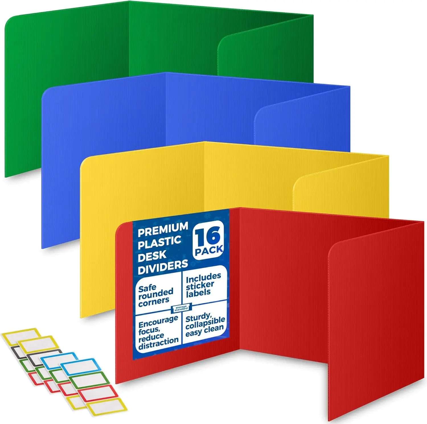 

Набор из 16 разделителей для студенческих парт - прочные пластиковые экраны для конфиденциальности, для эффективной учебы, легко чистятся и хранятся.