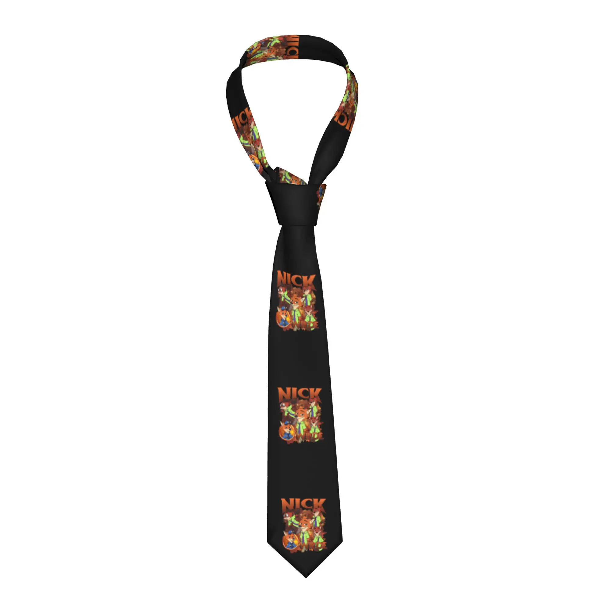 

Мужские модные шелковые галстуки с мультяшным принтом «Ник Уайлд» из «Зоотопии» для вечеринок