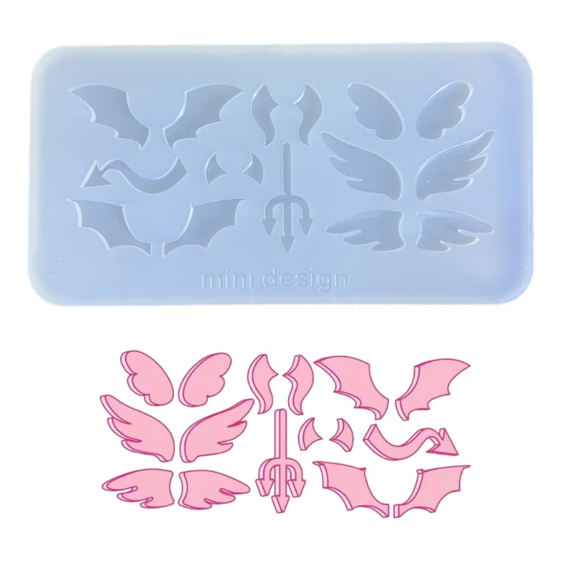 Small Angel Devil Silicone Mold Epoxy Resin Casting Mold Pendant Jewelry Keychain Decoration Diy Craft Making