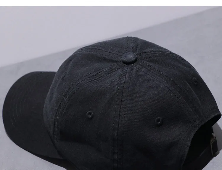 Unisex-Trucker-Mütze aus Baumwolle, solide, weiche, atmungsaktive Sonnenhüte, solide Baseballkappe für Herren, Sporthut, Snapback-Mütze, Golf – Detail 8