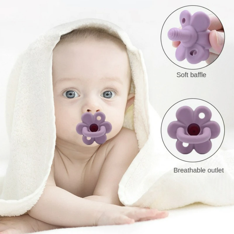 Soother Baby Pacifier BPA Free Silicone Newborn Dummy Pacifiers Infant Nipple Flower Teether Toys 0-18 Month Baby Shower Gift