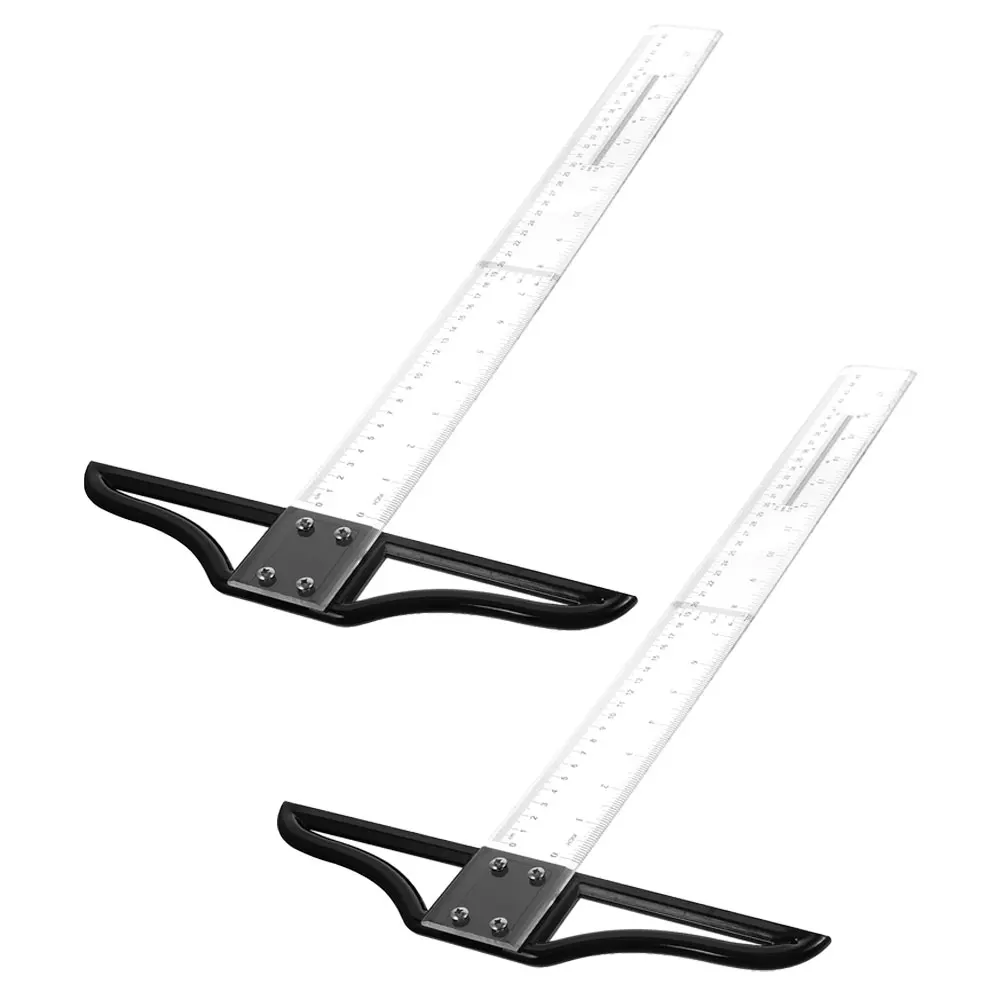 

2 Pcs T Shirt Ruler Guide 17.72inch/45cm Art Supplies Student Parallel Ruler Woodworking Measuring Tool Drafting Precision