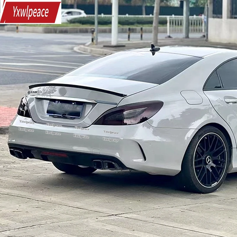 

AMG Style ABS black and Carbon Look Rear Trunk Lip Spoiler Wing For Mercedes CLS Class W218 2011 2012 2013 2014 2015 2016 2017