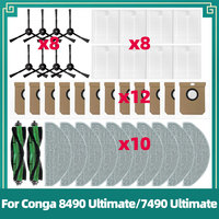 Fit For Conga 8490 Ultimate Ultra Power/7490 Ultimate Home X-Treme Genesis Replacement Parts Main Side Brush Filter Mop Dust Bag