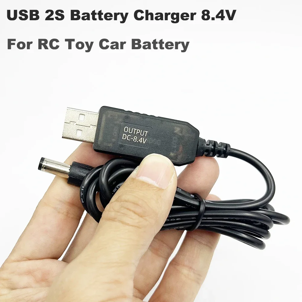 7.4V 2S LiPo Lithium Li-Ion Toy Car RC Model Battery Pack DC 5V USB Cable Charger 8.4V