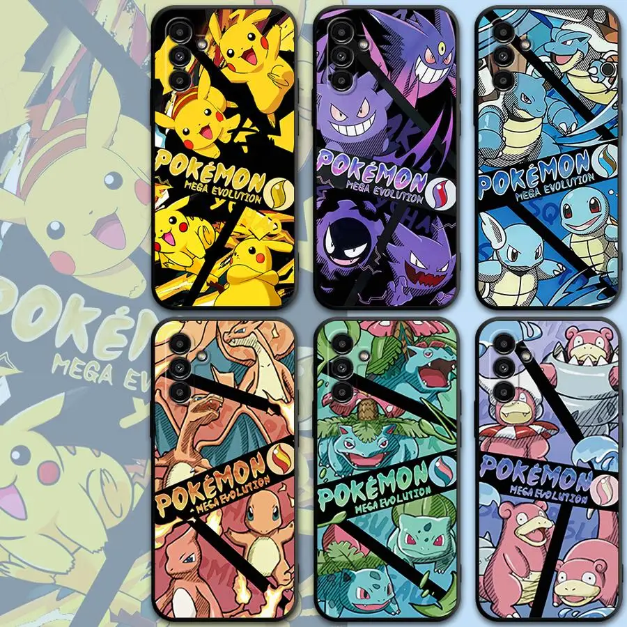 Phone Case for Motorola Moto Eage 30 Lite 20 40 Pro G9 Power G9 Play One Funsion Plus Pikachus Pokemons Black Soft Cover Capa