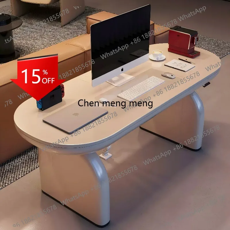 E153 Italian electric lifting desk modern light luxury home boss desk high-end