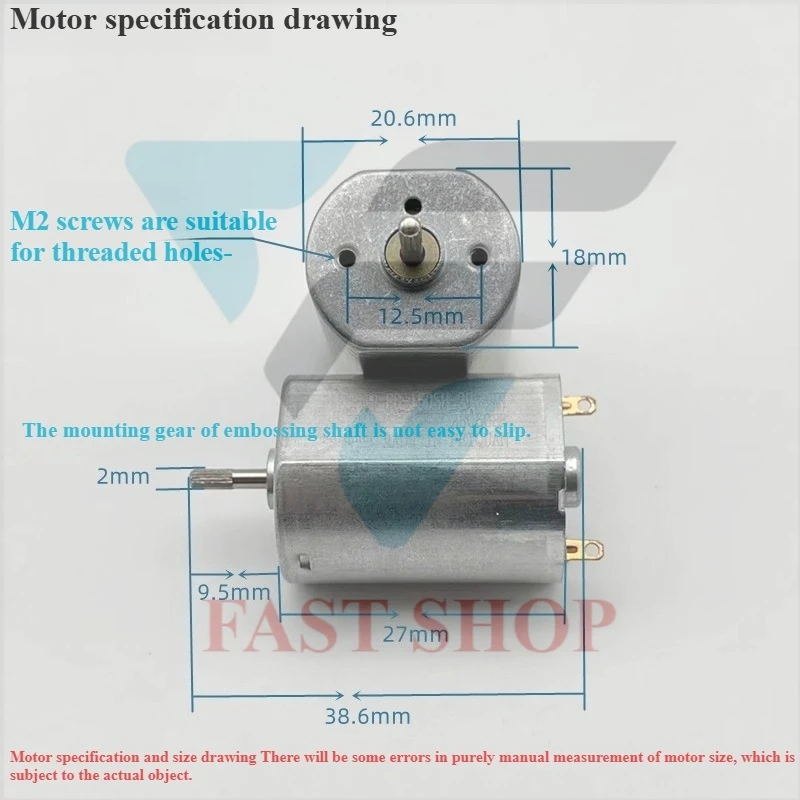 Special Motor for Electric Foot Grinder Fei Quan FD150SH-2968 Chigo Piqi Yangzi Foot Grinder Artifact Razor Motor 2.4V-3.7V